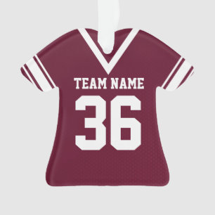 Football Jersey Burgundy Uniform mit Foto Ornament