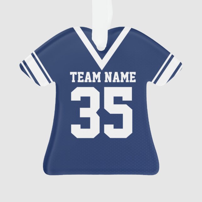 Football Jersey Dark Blue Uniform Ornament (Vorderseite)