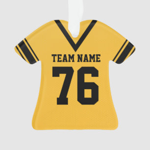 Football Jersey Gold Uniform mit Foto Ornament