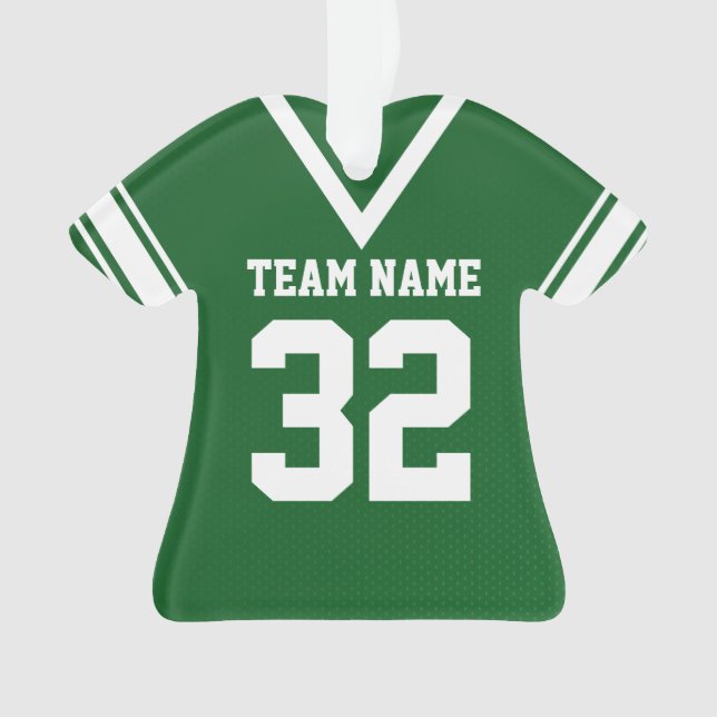 Football Jersey Green Uniform mit Foto Ornament (Vorderseite)