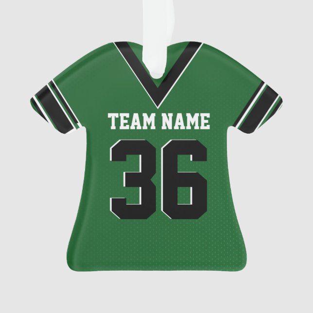 Football Jersey Green Uniform mit Foto Ornament (Vorderseite)
