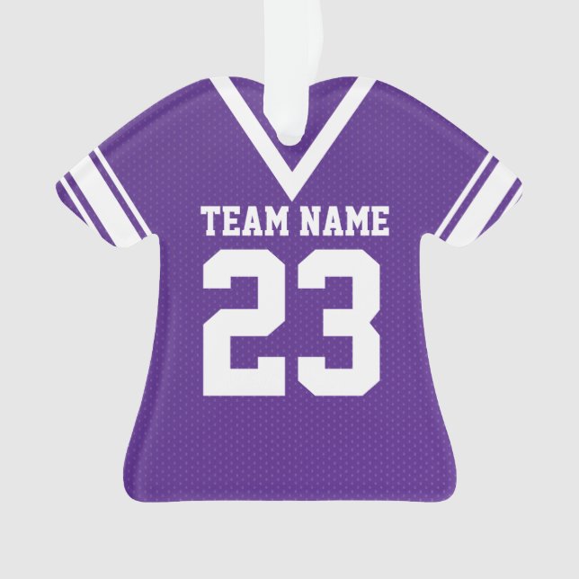 Football Jersey Lila Uniform Ornament (Vorderseite)