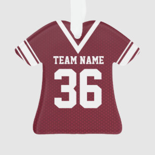 Football Jersey Maroon Uniform mit Foto Ornament