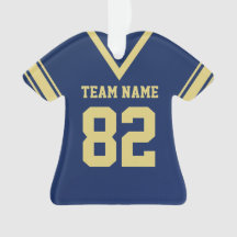 Football Jersey Navy Blue Gold Uniform mit Foto