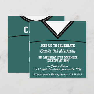 Football Jersey Themed Party Einladung Template, L