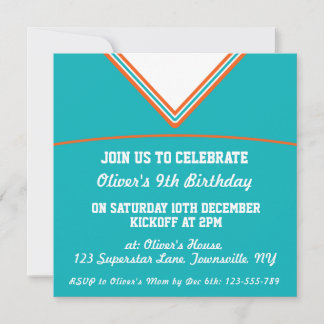 Football Jersey Themed Party Einladung Template, L