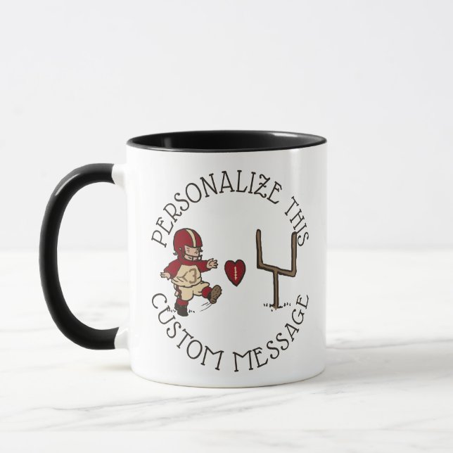 Football Kick Heart Tasse (Links)
