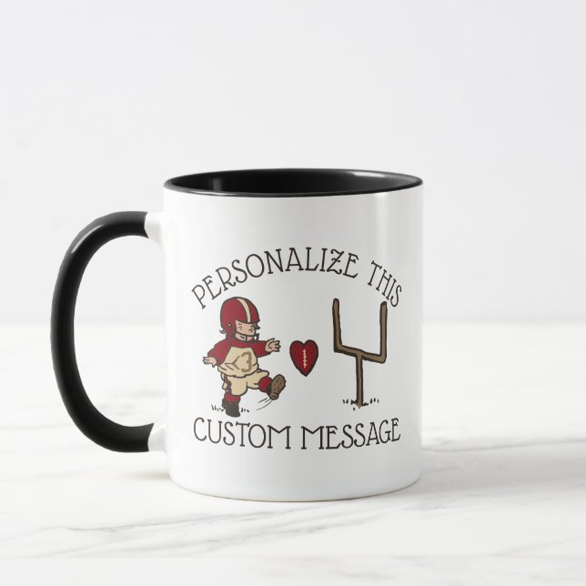 Football Kick Heart Tasse (Links)