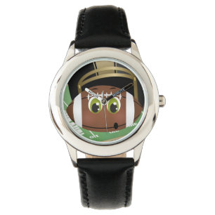 Football Kid's rostfreie Stahluhr Armbanduhr