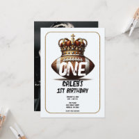 Football King Gold Crown Foto Zurück 1. Geburtstag