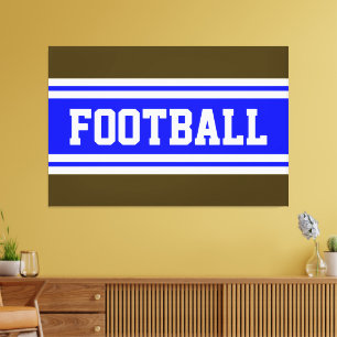 FOOTBALL Leichtathletik - Streifen Leinwanddruck