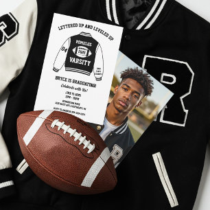 Football-Lettermanjacke-Abschlussfeier Einladung