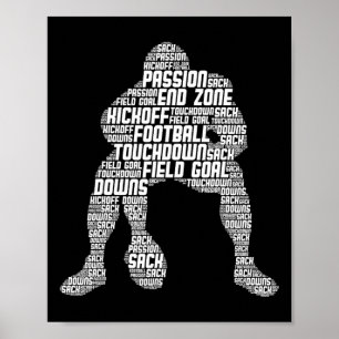 Football Lineman American Football Männer Kinder J Poster