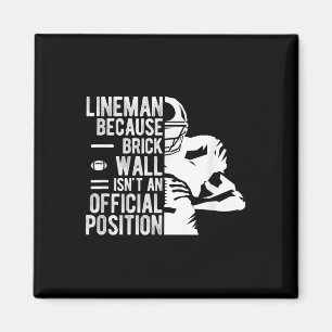 Football-Lineman Backsteinmauer Defensiver Lineman Magnet