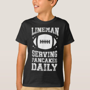 Football-Lineman serviert Pfannkuchen Offensive Li T-Shirt