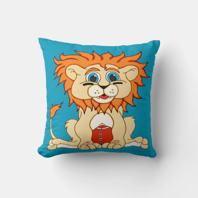 Football Lion Kissen (Vorderseite)