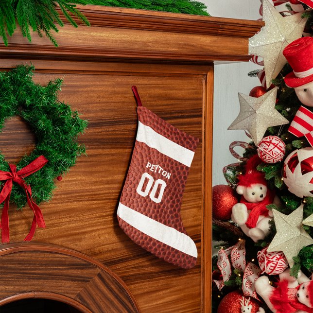 Football Look Personalisierter Strumpf Kleiner Weihnachtsstrumpf (Von Creator hochgeladen)