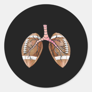 Football Lungs Atemtherapeut Krankenpflegerfußball Runder Aufkleber