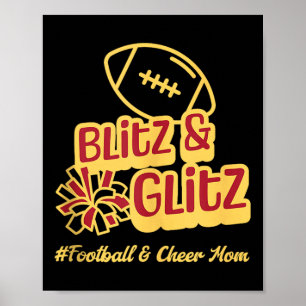 Football-Mama Cheer-Mama Blitz- und Glitz-Tanktop Poster