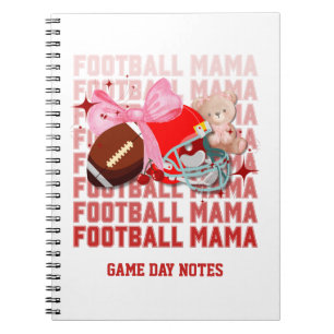 FOOTBALL MAMA Coquette Mama Game Day Notes Notizblock