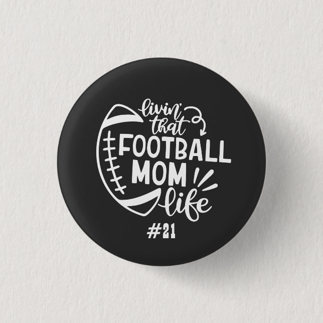 Football Mama High School Sportspiel Button (Vorderseite)