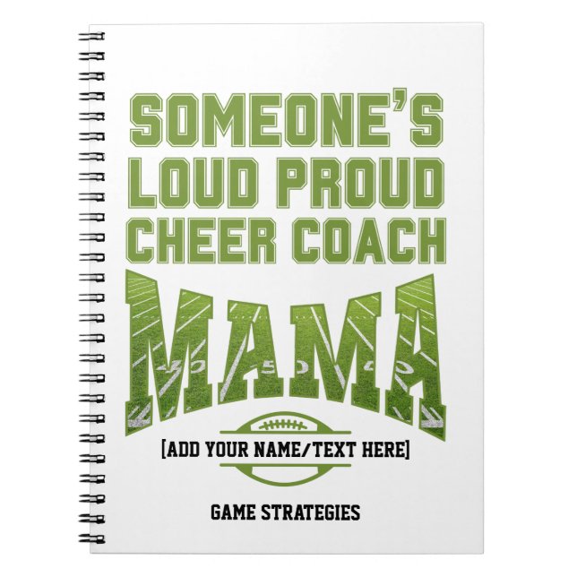 Football-Mama JEMANES LOUD PROUD MAMA-Game-Plan Notizblock (Vorderseite)