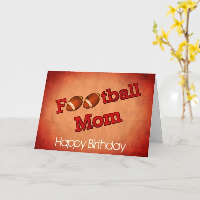 Football Mama Niedliche Geburtstag Card Karte (Gelbe Blume)