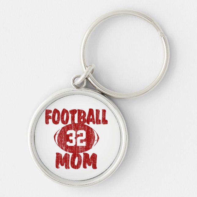 Football Mama Red Schlüsselanhänger (Vorne)