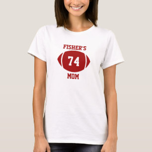 Football Mama Red T-Shirt