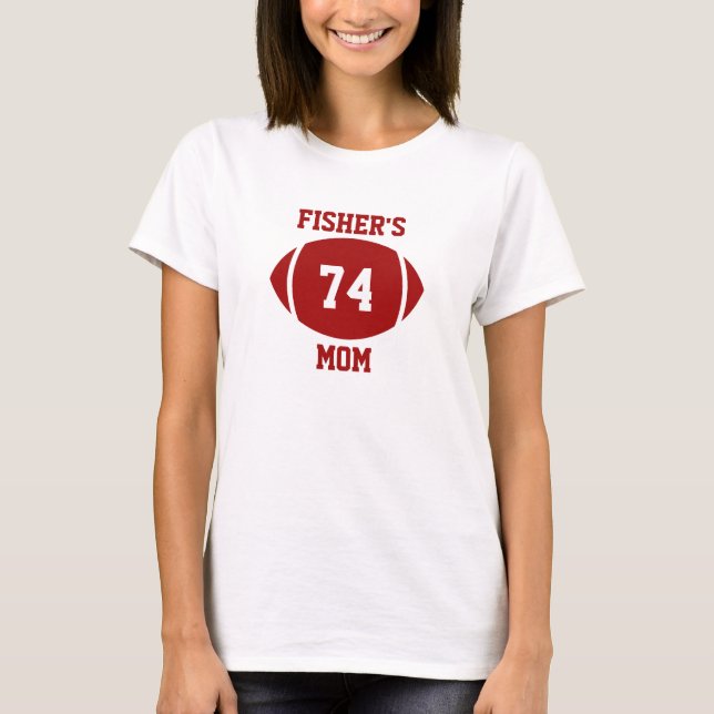Football Mama Red T-Shirt (Vorderseite)