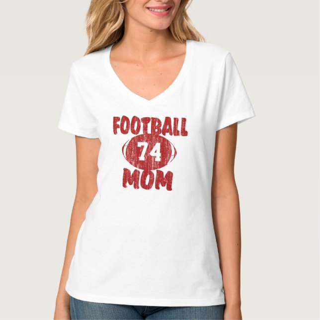 Football Mama Red T-Shirt (Vorderseite)