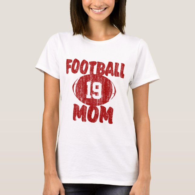 Football Mama Red T-Shirt (Vorderseite)