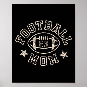 Football Mama Senior 2025 Game Day Team Startnumme Poster
