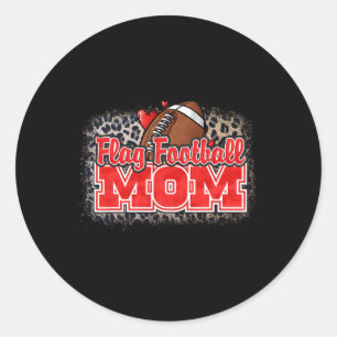Football Mama Shirt Proud Mama der Baller Leopard  Runder Aufkleber