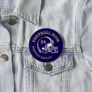Football Mama Vintag Football Helm Personalisiert Button