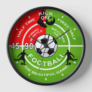 Football Match Football Clock Wanduhr