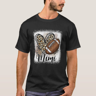 Football Mimi Funny Leopard Herzfamilie Sporty T-Shirt