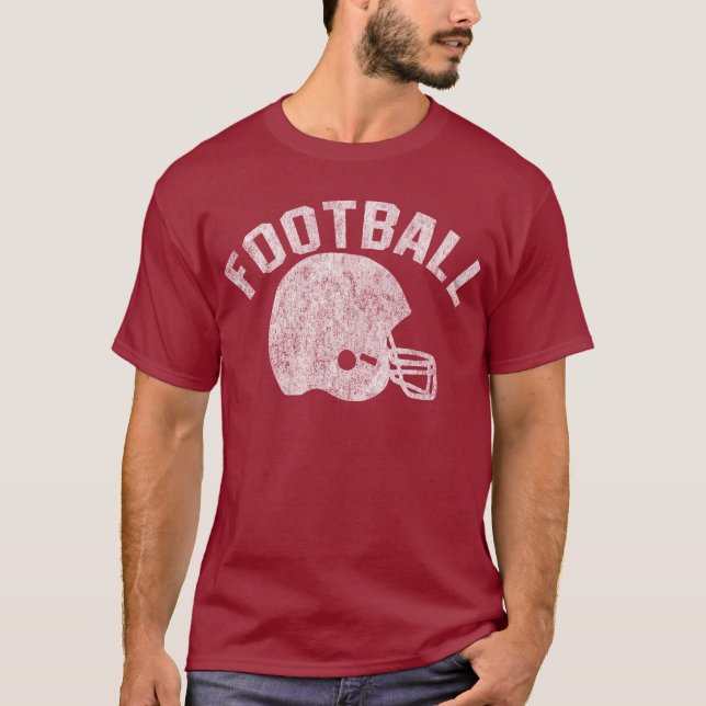 Football mit Helm T-Shirt (Vorderseite)