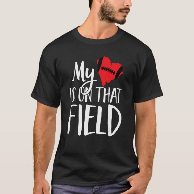 Football Mom Mother of Football Player Football Mo T-Shirt (Vorderseite)
