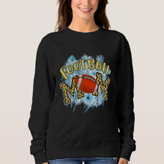 Football Mom Rugby Mama Leopard karierte Frauen Sweatshirt