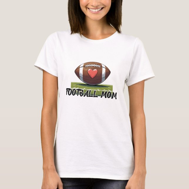 Football Mom T-Shirt Cute Game Day T-Shirt (Vorderseite)
