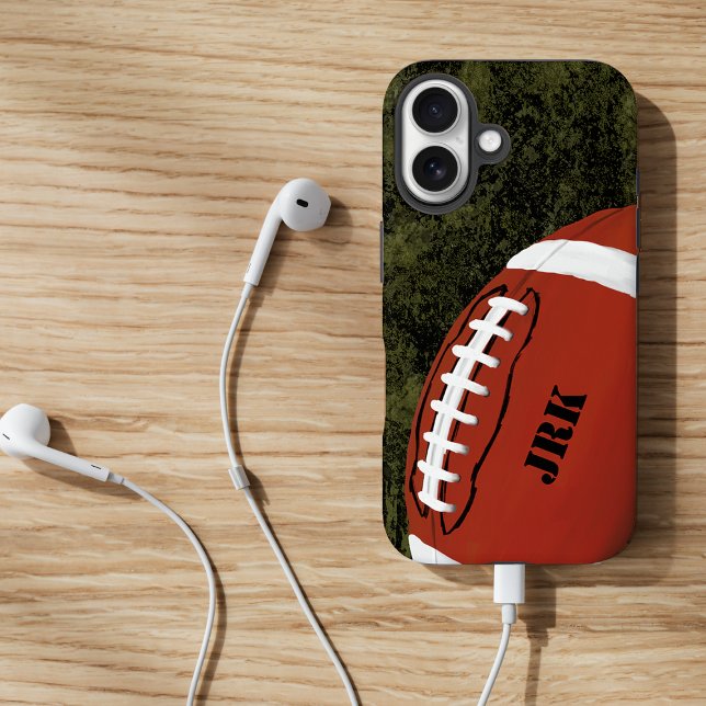 Football Monogram Case-Mate iPhone Hülle (Von Creator hochgeladen)