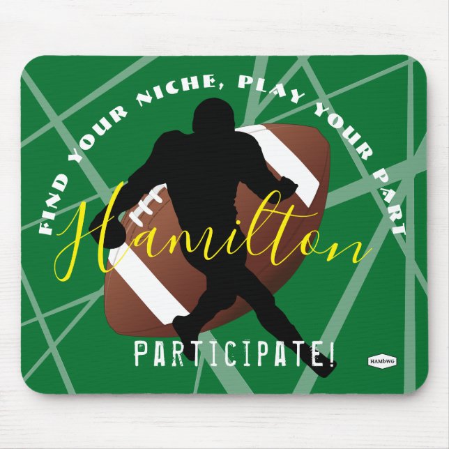 FOOTBALL Mouse Pad Lila HAMbyWG Mousepad (Vorne)