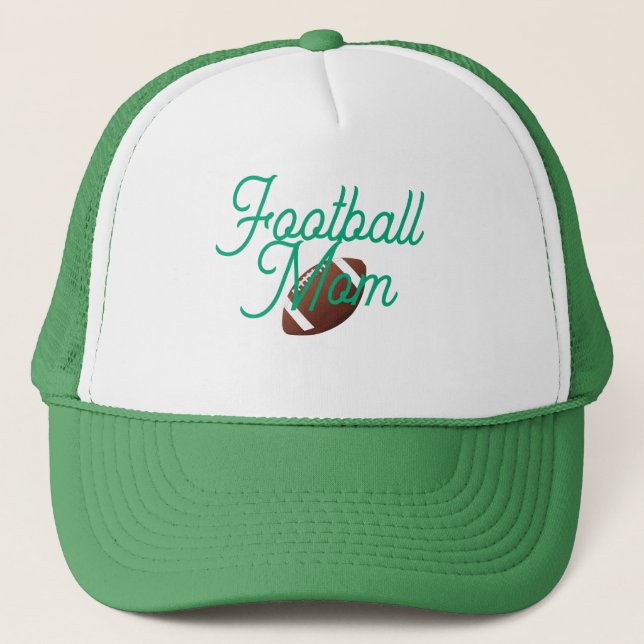 Football-Mutter Kappe Grün und Weiß (Vorderseite)
