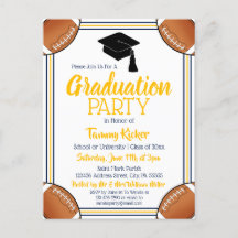 Football Navy & Gold Graduation Party