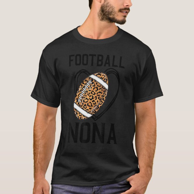 Football Nona Leopard Heart Football T-Shirt (Vorderseite)