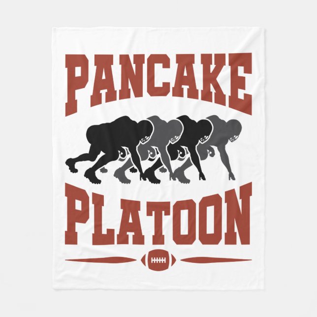 Football Offensive Lineman Pancake Platon Fleecedecke (Vorderseite)