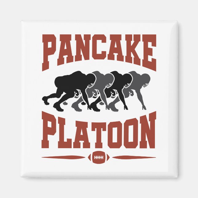 Football Offensive Lineman Pancake Platon Magnet (Vorne)