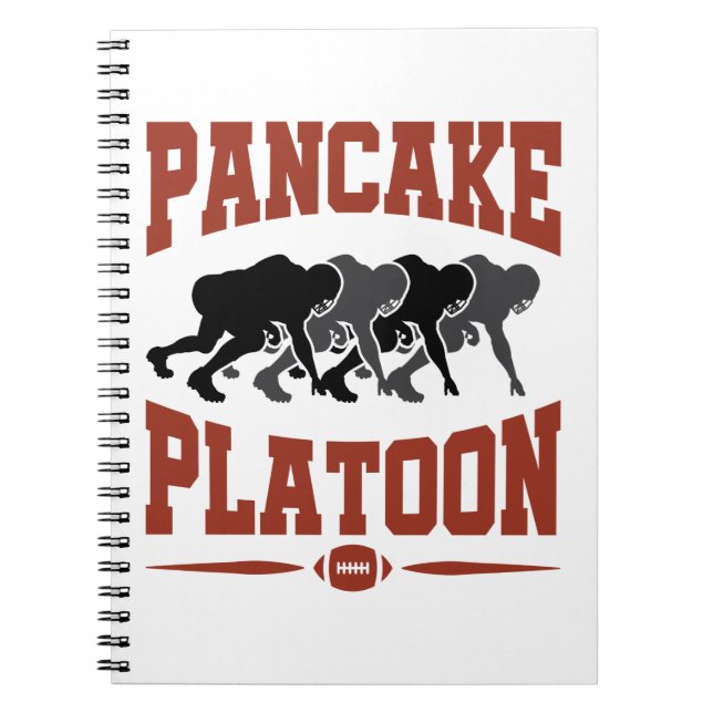 Football Offensive Lineman Pancake Platon Notizblock (Vorderseite)