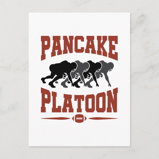 Football Offensive Lineman Pancake Platon Postkarte (Vorderseite)